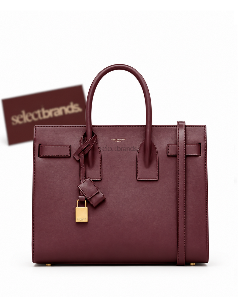 Sac de Jour Smooth Leather Small Bag  – Rouge Cabernet