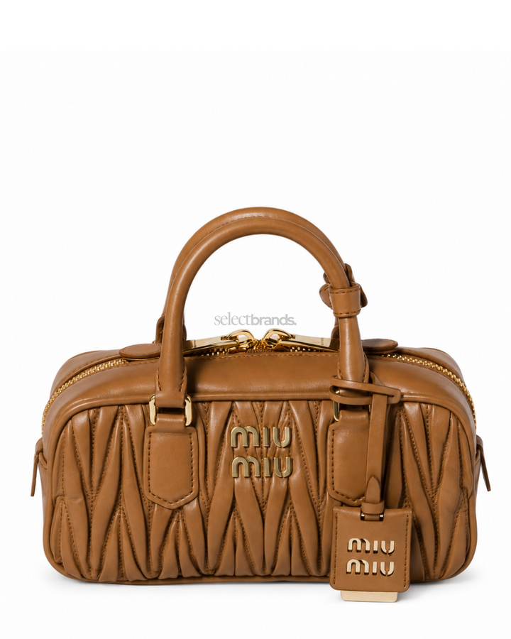 Arcadie Quilted Leather Tote Bag – Tan