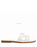 Oran Leather Slippers – White